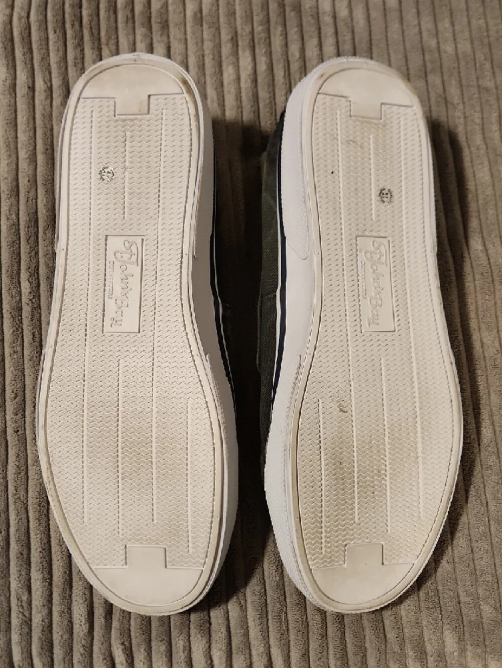 St. John's Bay Gray Canvas Boat Shoes with White Laces